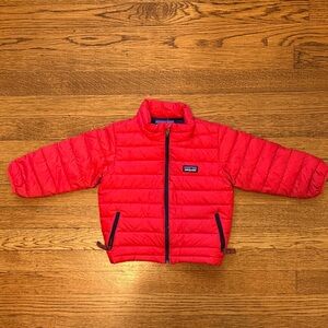 Patagonia Red Puffer Jacket with Zipper